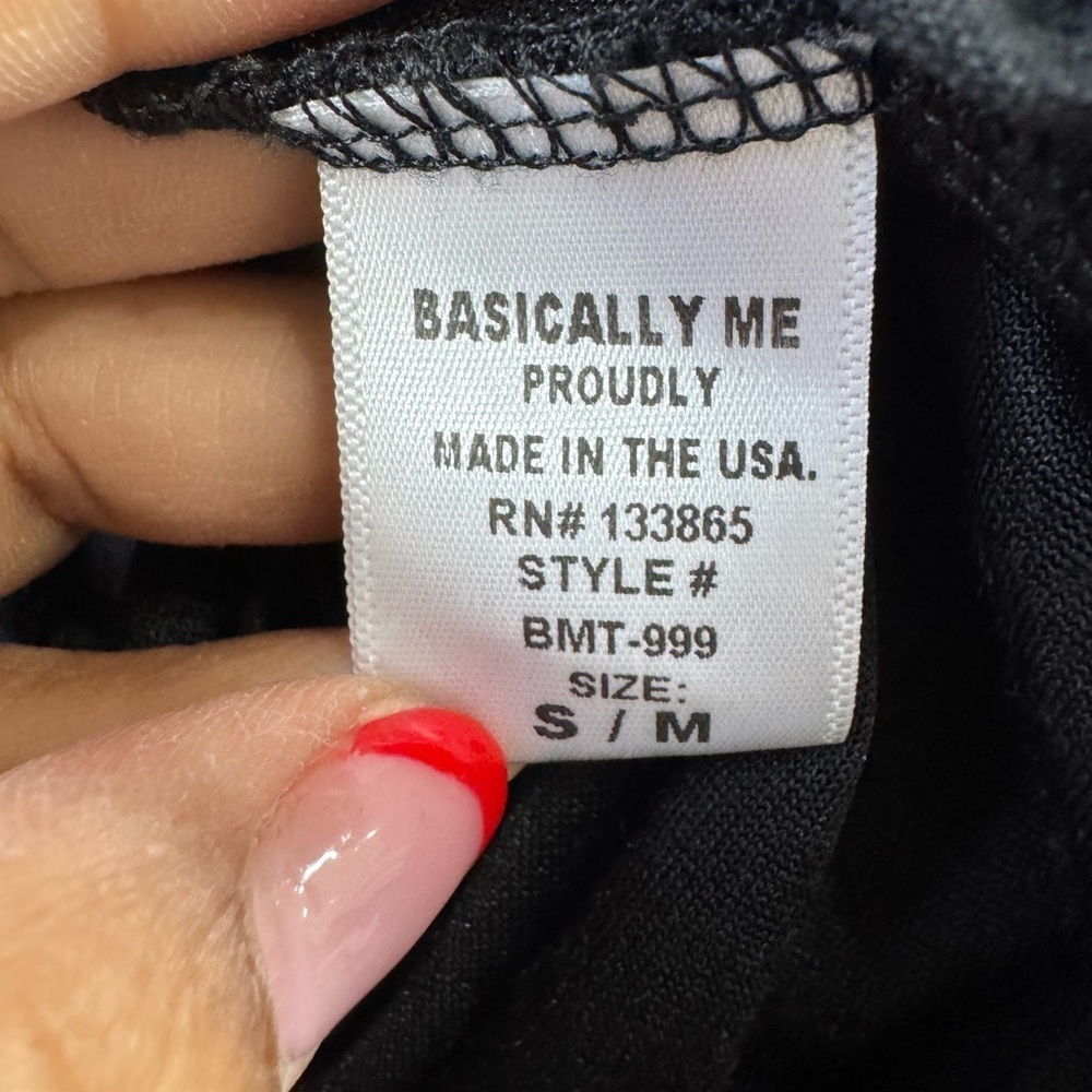 Basically Me Black Velvet Burnout Batwing Top Women’s S/M Oversized Blouse USA - Picture 8 of 9